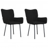 Cadeiras de jantar 2 pcs veludo preto 2