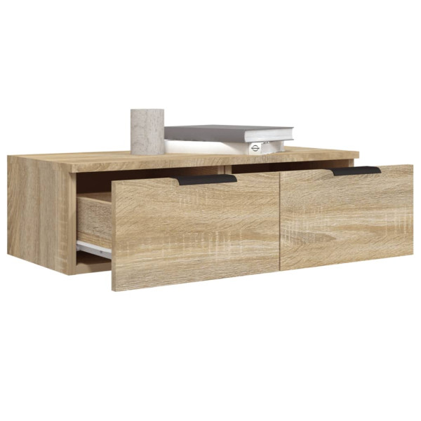 Armario de pared madera contrachapada roble Sonoma 68x30x20 cm M 5