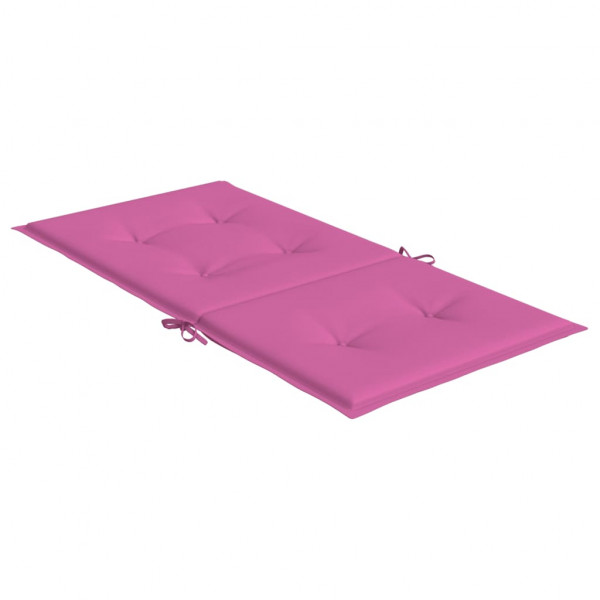Cojines para silla con respaldo bajo 2 uds tela rosa M 5
