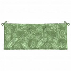 Cojín para banco de jardín tela estampado de hojas 120x50x7 cm H