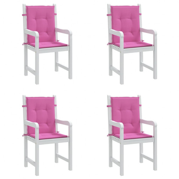 Almofadões p/ cadeira de encosto baixo 4 pcs tecido rosa M 3