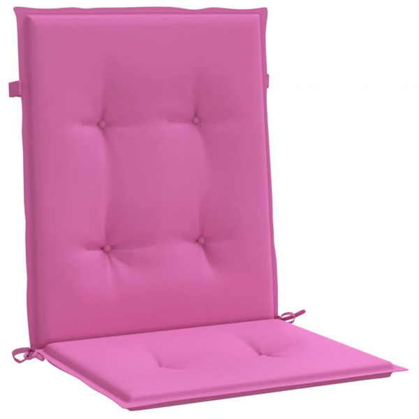 Cojines para silla con respaldo bajo 4 uds tela rosa M 4