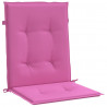 Cojines para silla con respaldo bajo 4 uds tela rosa 4