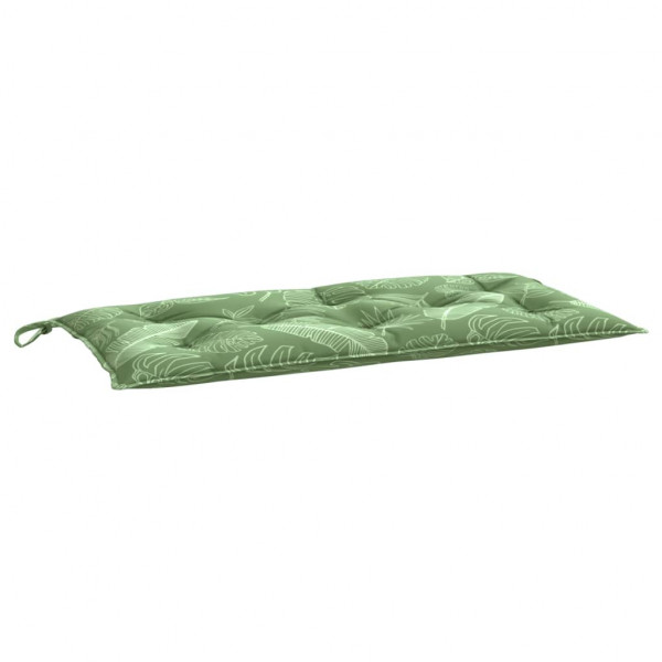 Almofadões banco jardim 2 pcs 100x50x7 cm tecido padrão folhas M 4