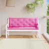 Almofadões p/ banco de jardim 2 pcs 150x50x7 cm tecido rosa 1
