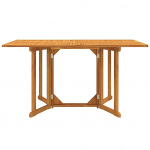 Mesa de jardín plegable Butterfly madera de teca 150x90x75 cm H