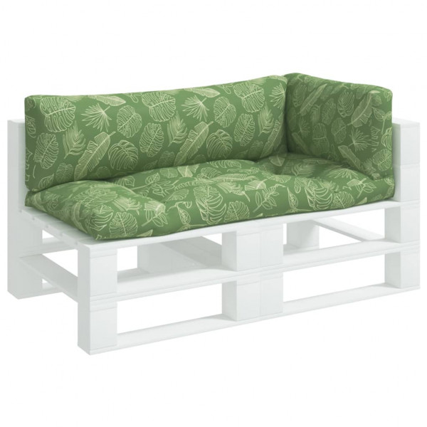 Almofadões p/ móveis paletes 3 pcs tecido oxford padrão folhas M 3