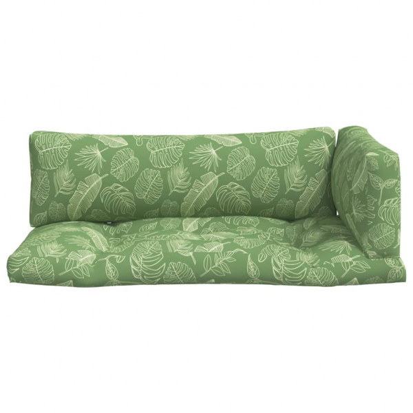 Almofadões p/ móveis paletes 3 pcs tecido oxford padrão folhas M 4