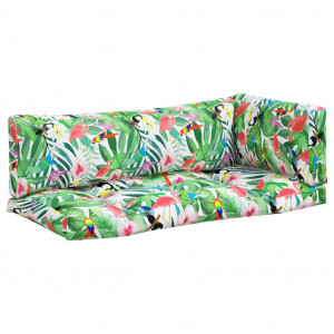 Almofadões p/ móveis de paletes 3 pcs tecido oxford multicor H