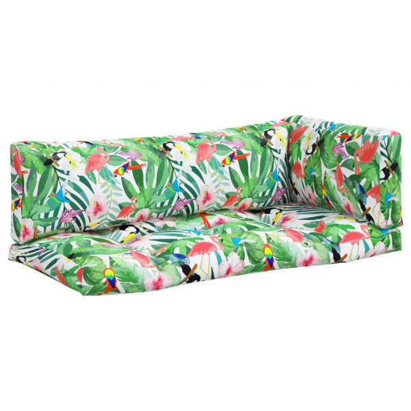 Almofadões p/ móveis de paletes 3 pcs tecido oxford multicor M 2