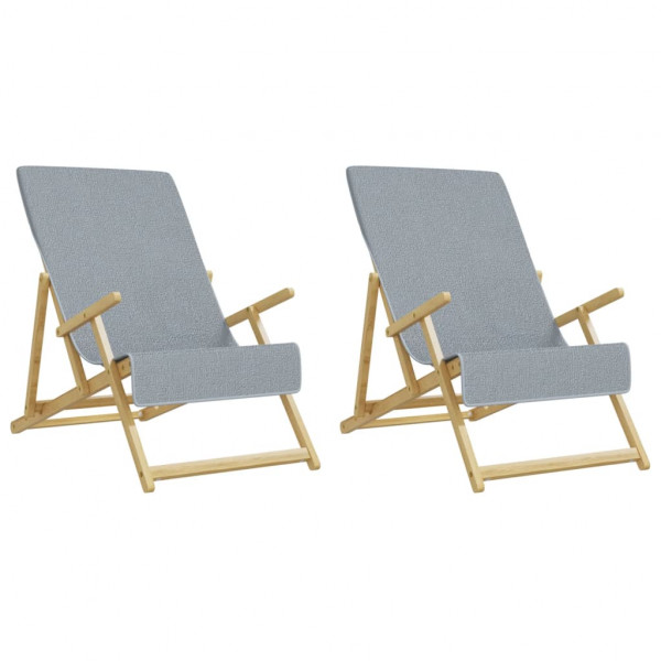 Toallas de playa 2 uds tela gris 400 g/m² 60x135 cm M 3