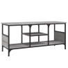Mueble TV hierro y madera contrachapada gris Sonoma 100x35x45cm 2