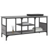 Mueble TV hierro y madera contrachapada gris Sonoma 100x35x45cm 4