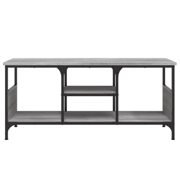 Mueble TV hierro y madera contrachapada gris Sonoma 100x35x45cm M 5