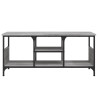 Mueble TV hierro y madera contrachapada gris Sonoma 100x35x45cm 5