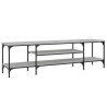 Mueble TV hierro y madera contrachapada gris Sonoma 161x35x45cm 2