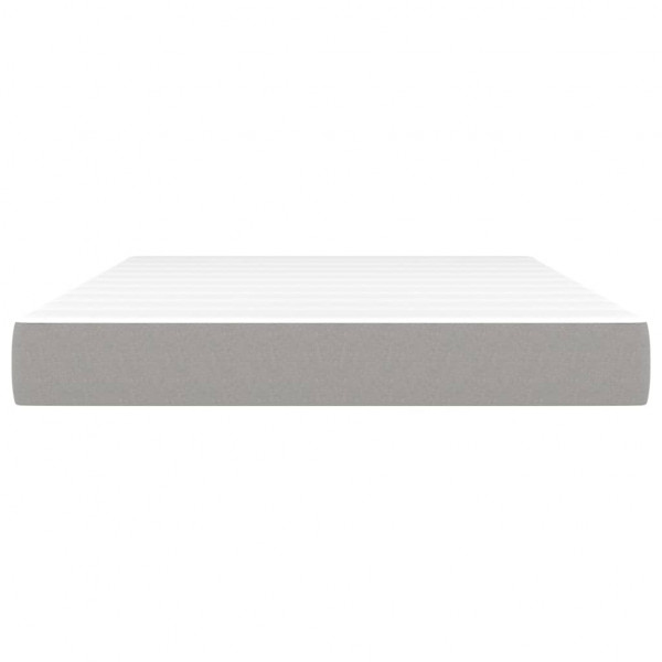Colchón de muelles ensacados tela gris claro 140x190x20 cm M 3