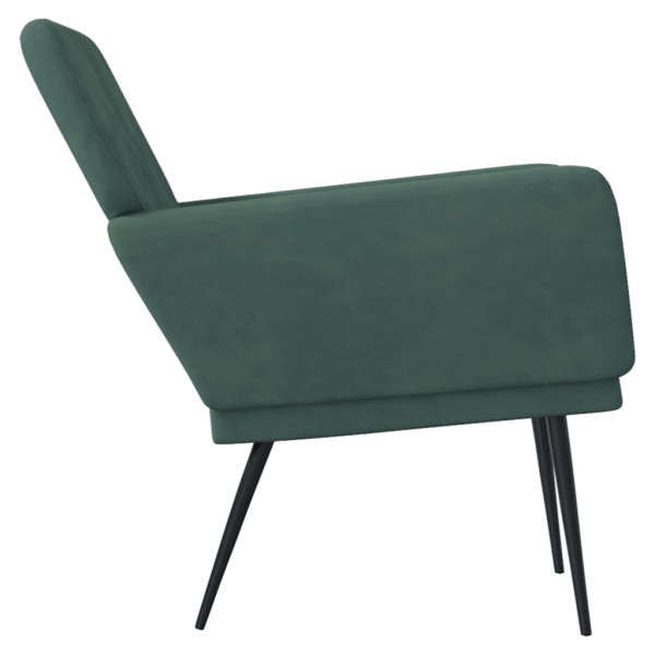 Sillón de terciopelo verde oscuro 62x79x79 cm M 4
