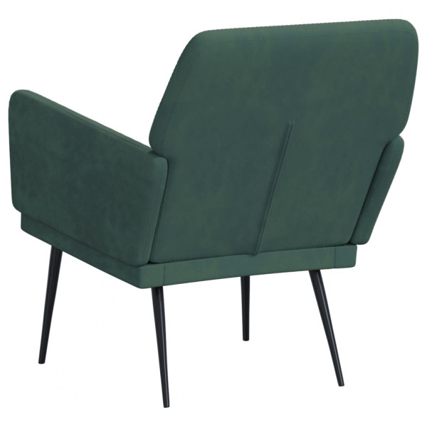 Sillón de terciopelo verde oscuro 62x79x79 cm M 5