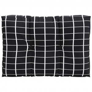 Almofadões para paletes 2 pcs tecido xadrez preto H