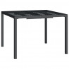 Mesa de jardín de acero gris antracita 100x100x72 cm 2