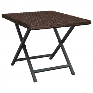 Mesa dobrável 45x35x32 cm vime PE castanho H