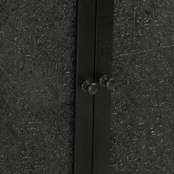 Aparador 55x30x77 cm madeira de mangueira maciça e ferro preto M 5