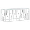Mesa de centro 110x45x45 cm aço inoxidável e vidro 2