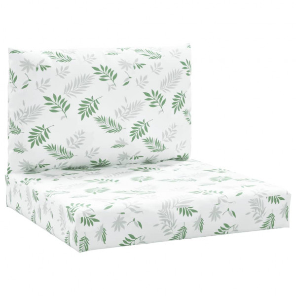 Cojines para palés 2 unidades tela Oxford estampado de hojas M 2