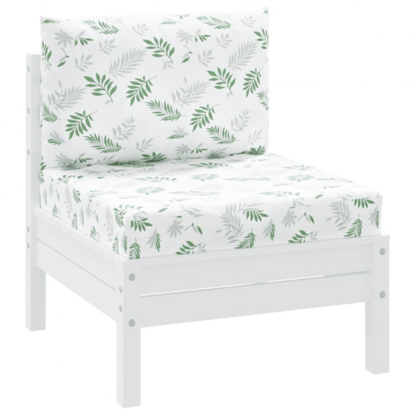 Almofadões p/ móveis paletes 2 pcs tecido oxford padrão folhas M 3