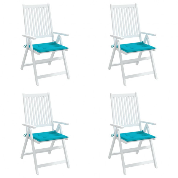 Cojines para silla de jardín 4 uds tela turquesa 50x50x3 cm M 3