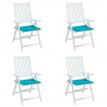 Cojines para silla de jardín 4 uds tela turquesa 50x50x3 cm 3