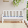 Almofadão p/ banco jardim 150x50x4 cm tecido oxford azul/branco 1