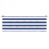 Cojín banco jardín tela Oxford a rayas azul y blanco 150x50x3cm 3