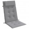 Cojines de silla con respaldo alto 2 uds tela Oxford gris 3