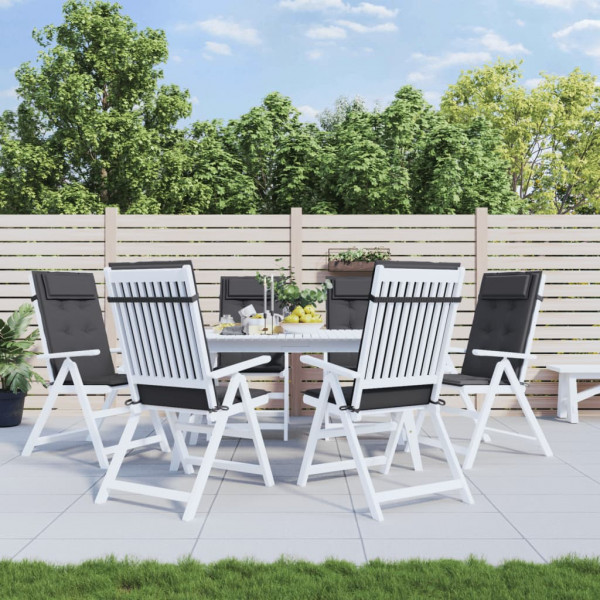 Cojines de silla respaldo alto 6 uds tela Oxford gris antracita D