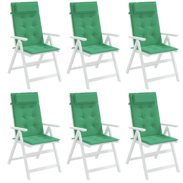Almofadões p/ cadeira encosto alto 6 pcs tecido oxford verde M 4