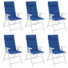 Cojines de silla con respaldo alto 6 uds tela Oxford azul klein 4