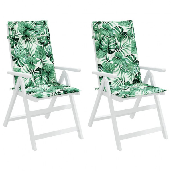 Almofadões p/ cadeira encosto alto 2 pcs tecido oxford folhas M 4