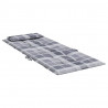 Cojines de silla respaldo alto 4 uds tela Oxford a cuadros gris 5