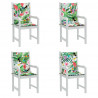 Cojines para silla con respaldo bajo 4 uds tela multicolor 3