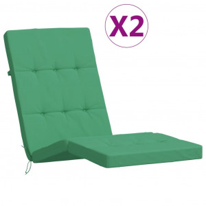 Cojines para tumbona 2 uds tela Oxford verde H