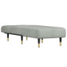 Chaise longue veludo cinzento-claro 3