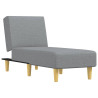 Chaise longue tecido cinzento-claro 2