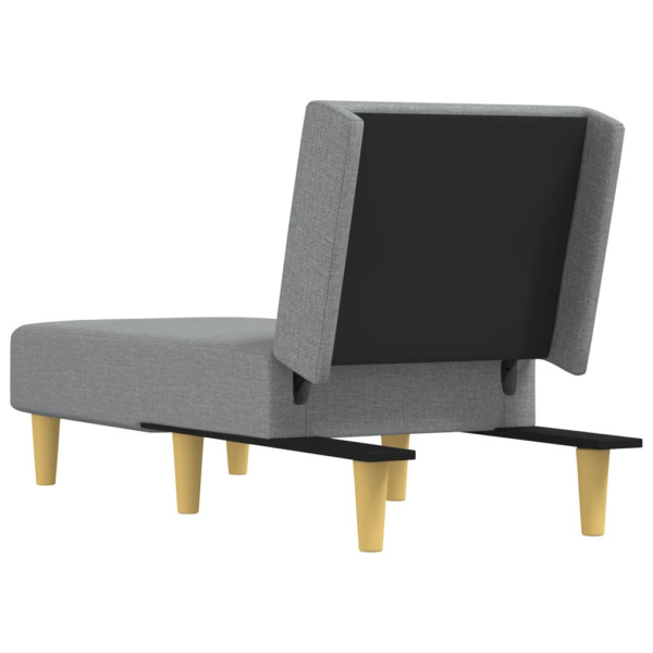 Chaise longue tecido cinzento-claro M 5