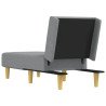 Chaise longue tecido cinzento-claro 5