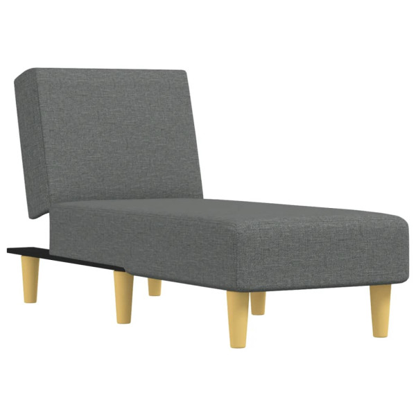 Chaise longue tecido cinzento-escuro M 2