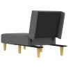 Chaise longue tecido cinzento-escuro 5