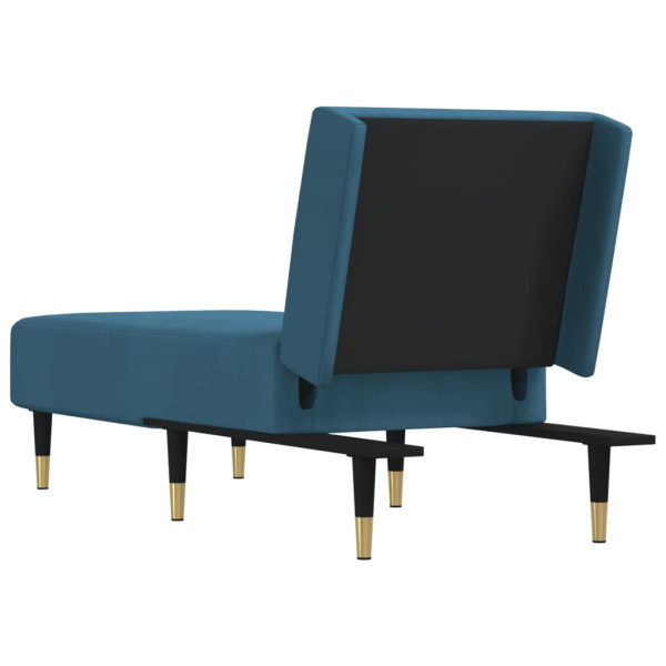 Chaise longue veludo azul M 5