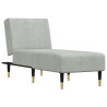 Chaise longue veludo cinzento-claro 2